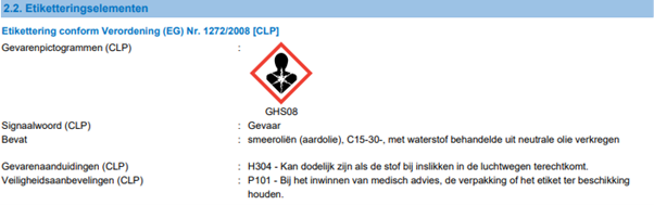 Veiligheidsinformatie Screenshot