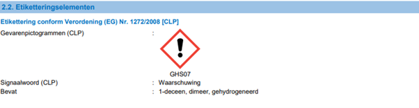 Veiligheidsinformatie Screenshot