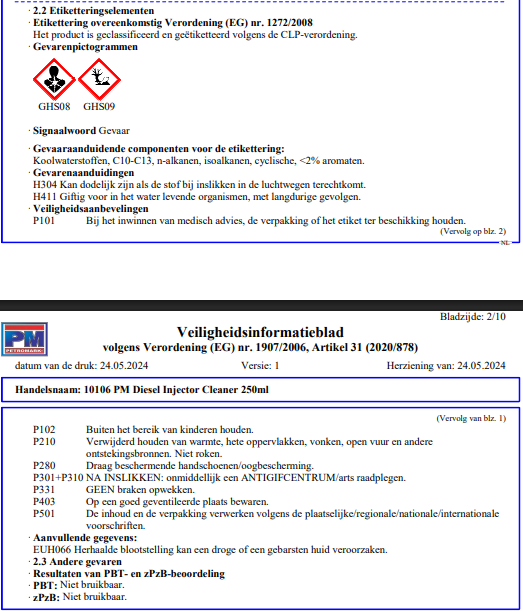 Veiligheidsinformatie Screenshot