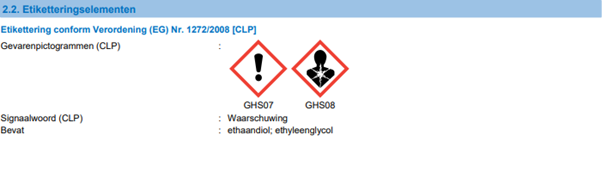 Veiligheidsinformatie Screenshot