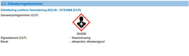 Veiligheidsinformatie Screenshot